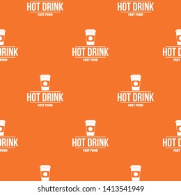 Hot drink pattern vector orange for any web design best