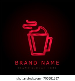 Hot drink red chromium metallic logo