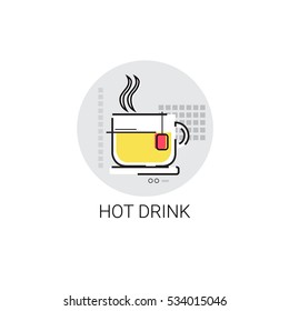 Hot Drink Restaurant Cafe Public Sign Icon Vector Illustration