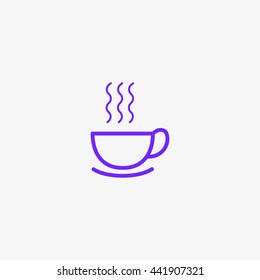 hot drink, steam, icon