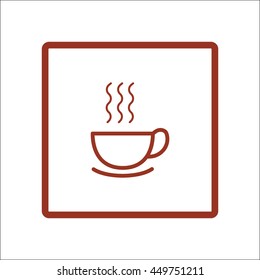 hot drink, steam, icon