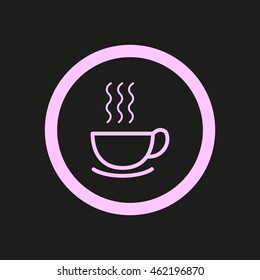 hot drink, steam, icon