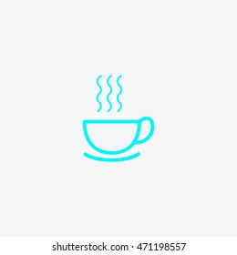 hot drink, steam, icon