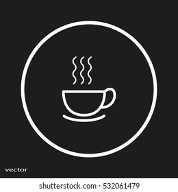 hot drink, steam, icon