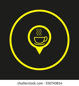 hot drink, steam, icon
