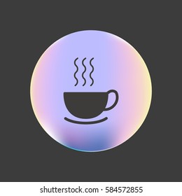 hot drink, steam, icon