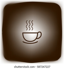 hot drink, steam, icon