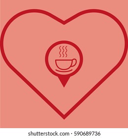 hot drink, steam, icon