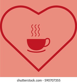 hot drink, steam, icon