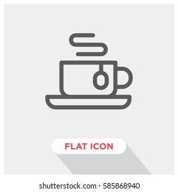 Hot drink vector icon, tea symbol. Modern, simple flat vector illustration for web site or mobile app