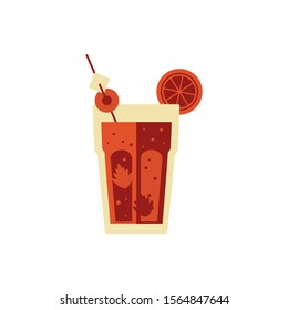 Hot drink. Vector image isolated on white background.