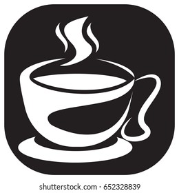 hot drinks icon black and white color