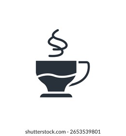 coleção de ícones de bebidas quentes . estilo de design com fundo
