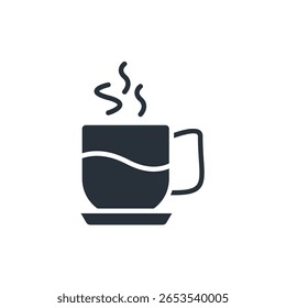 coleção de ícones de bebidas quentes . estilo de design com fundo