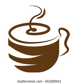 hot drinks icon flat  color