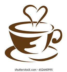 hot drinks icon flat color
