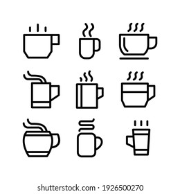 hot drinks icon or logo isolated sign symbol vector illustration - Collection of high quality black style vector icons
