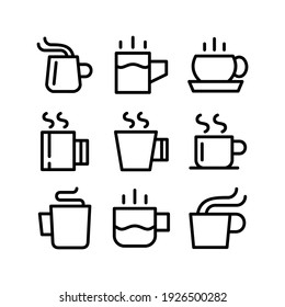 hot drinks icon or logo isolated sign symbol vector illustration - Collection of high quality black style vector icons
