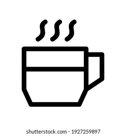 icono de bebidas calientes o logotipo símbolo de signo aislado ilustración vectorial de alta calidad estilo negro iconos vectoriales
