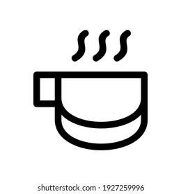 icono de bebidas calientes o logotipo símbolo de signo aislado ilustración vectorial de alta calidad estilo negro iconos vectoriales
