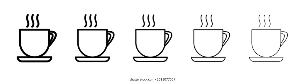 Hot drinks icon Symbol mark in Outline style