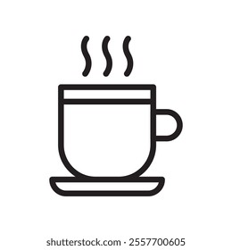 Hot drinks icon Thin line art collection