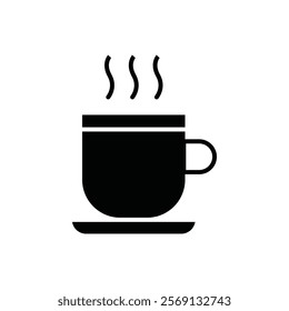 Hot drinks icon Vector flat thin line illustration