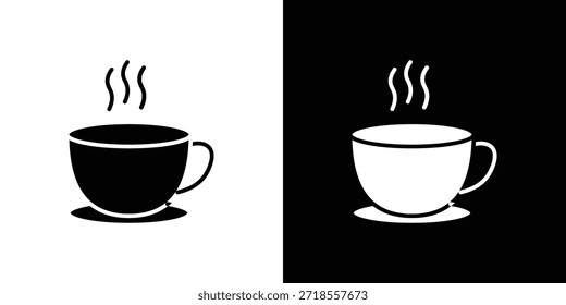 Ilustración vectorial de iconos de bebidas calientes - iconos de vectores de estilo negro de alta calidad