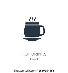 Hot drinks icon vector. Trendy flat hot drinks icon from food collection isolated on white background. Vector illustration can be used for web and mobile graphic design, logo, eps10