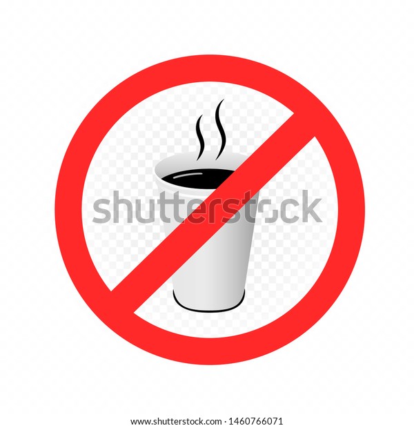 Hot Drinks Plastic Cup Prohibition Sign Stock Vector (Royalty Free ...