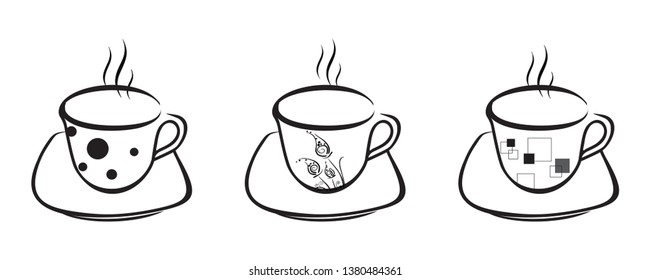 hot drinks vector