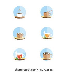hot drinks vector icon art pictogram