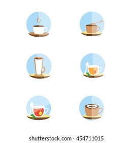 hot drinks vector icon art pictogram