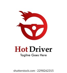 Hot driver design logo template illustration