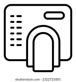 Hot dryer icon outline vector. Hand machine. Air dryer
