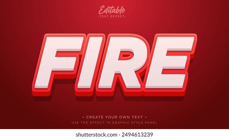 Hot editable text effect. Fire text effect mockup template
