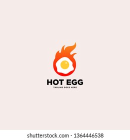 Hot egg simple logo template vector illustration - Vector