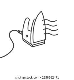 hot electric iron icon vector concept design template web