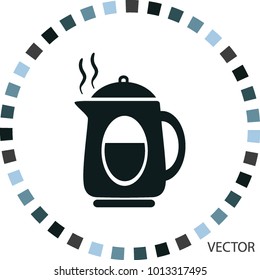 Hot Electric Kettle, Vector Icon