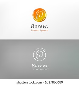 Hot elegant circle logo. vector image.