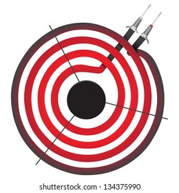 The hot element for electrical home plate. Vector illustration.