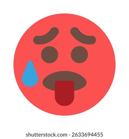 Ilustración de cara caliente para App Sitios web y contenido digital