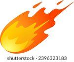 Hot Falling Fireball and Comet emoji icon