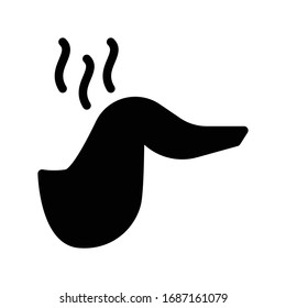hot fiood vector glyph flat icon 