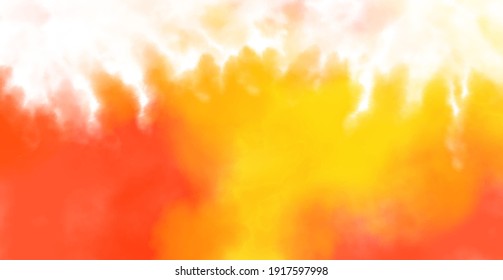 Hot Fire Abstract Watercolor Background