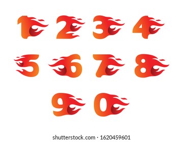 Hot fire alphabet concept design