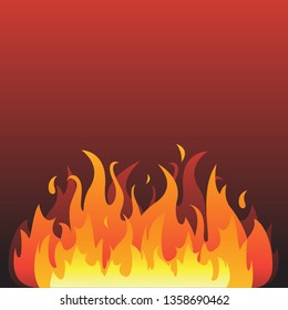Ilustración de fondo del fuego caliente