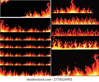 Hot Fire Blaze Background Design EPS Vector