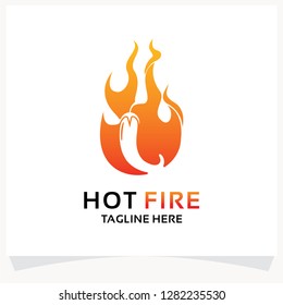 Hot Fire Chili Logo Design Template Inspiration