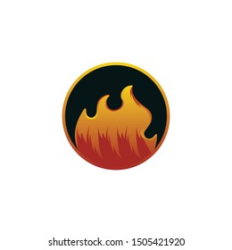 Hot Fire Circle Creative Abstract Logo